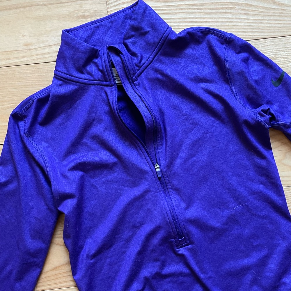 Purple snake pattern Nike 1/2 zip